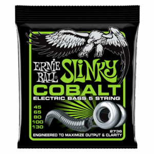 Cuerdas de Bajo Eléctrico Ernie Ball 2736 Regular Slinky Cobalto, 5 cuerdas 45-130