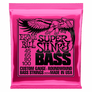 Cuerdas de Bajo Eléctrico Ernie Ball 2834 Super Slinky, 4 cuerdas 45-100
