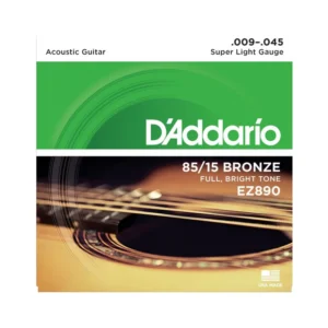 D’Addario Cuerdas de Guitarra Acústica EZ890 85/15 Bronce Super Light 9-45