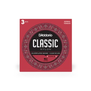 D’Addario Cuerdas de Guitarra Acústica Nylon EJ27N-3D - Tensión Normal, Pack 3und