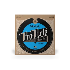 D’Addario Cuerdas de Guitarra Acústica Nylon Pro-Arté EJ48 80/20 Bronce – Tensión Fuerte
