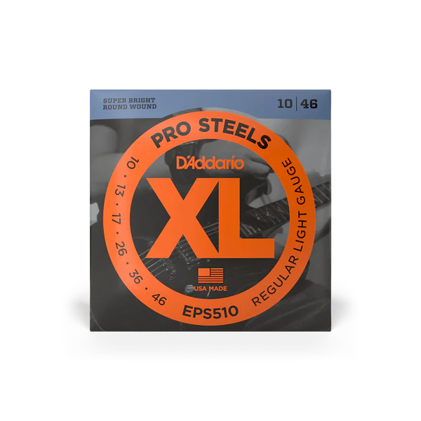D’Addario Cuerdas de Guitarra Eléctrica EPS510 XL Pro Steels Regular Light 10-46