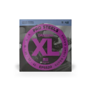 D’Addario Cuerdas de Guitarra Eléctrica EPS520 XL Pro Steels Super Light 9-42