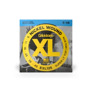 D’Addario Cuerdas de Guitarra Eléctrica EXL125 Nickel Wound Super Light, 8 cuerdas 9-65