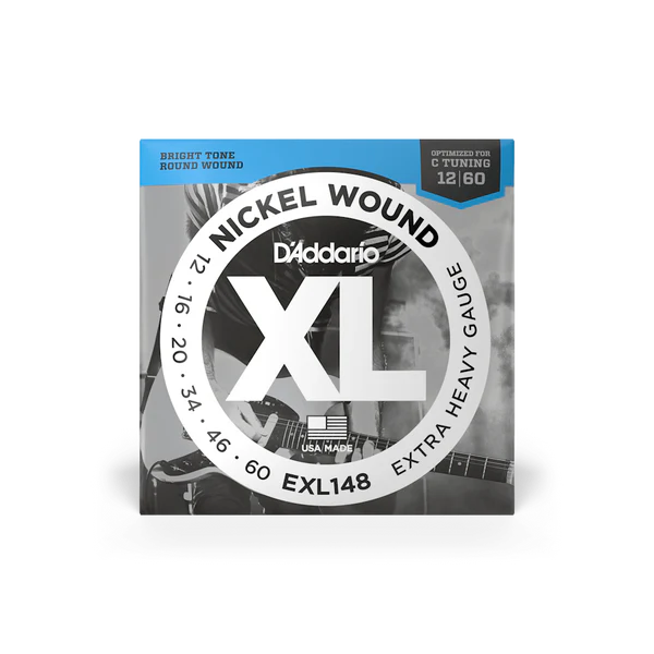 D’Addario Cuerdas de Guitarra Eléctrica EXL148 Nickel Wound Extra Heavy 12-60