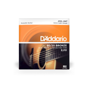 Cuerdas de Guitarra Acústica D'Addario EJ10 Bronce Extra Light 10-47