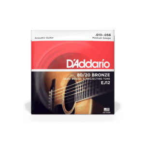 Cuerdas de Guitarra Acústica D'Addario EJ12 Bronce Medium 13-56