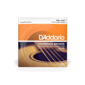 Cuerdas de Guitarra Acústica D'Addario EJ15 Fósforo Bronce Extra Light 10-47