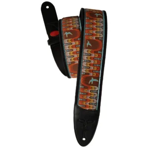 PRS Correa Acolchada para Guitarra / Bajo Jacquard Birds Wavelength – Orange (113503:045)