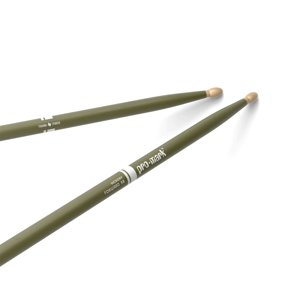 PROMARK Baquetas Forward 5B Hickory – Punta de Madera (TX5AW-VERDE)